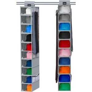 Hanging Hat Organizer with Dust Cover 10 Shelf Closet Cap Storage Holder